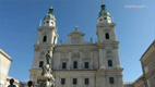 Cathedral of Salzburg at the cathedral square - Screenshot HD-Video Salzburg City Centre